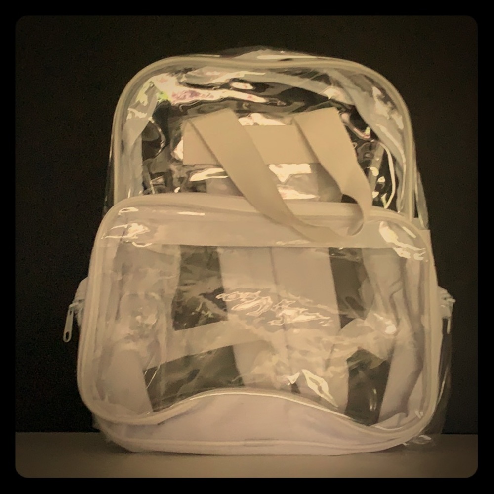 Clear/White stadium backpack